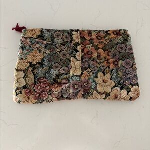 Vintage Floral Tapestry Clutch